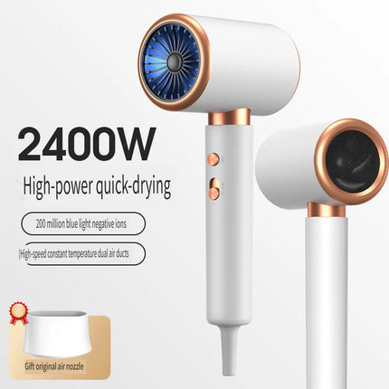 Negative Ion Blow Dryer 3rd Gear Professional Hair Dryer with Hot Cold Wind Air Brush Function Strong Power Salon Tool