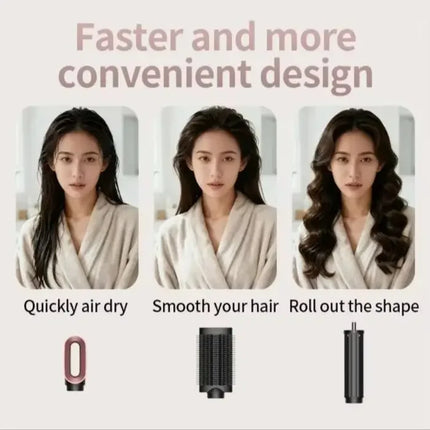 SenCiciMen New 6-in-1 Hair Styler Hot Air Brush, Multi-Functional Dry Straighten Curl, Salon & Home Use Hair Styling Tool