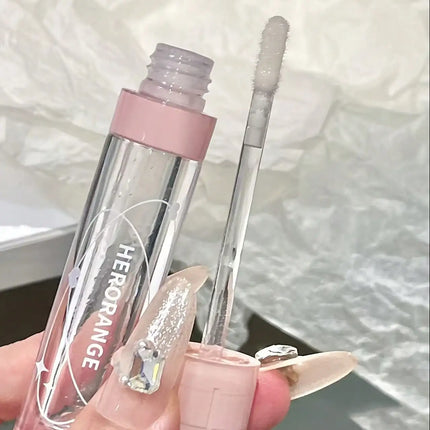 Herorange Crystal Clear Lip Oil Long-Lasting Moisturizing Lightens Lip Lines Prevents Flaking Must-Have Glossy Lip Oil Cosmetics for Autumn and Winter