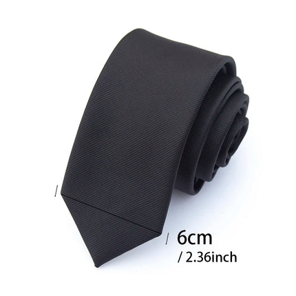 New Classic Black Ties for Men High Quality Women Neckties for Wedding Party Business Adult Neck Tie Casual Solid Accessories