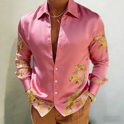 2026 Men's Linen HD 3D Printed Shirt Casual Long Sleeve Button Designer Shirt Hawaiian Outdoor Wedding Party Clothes for Men