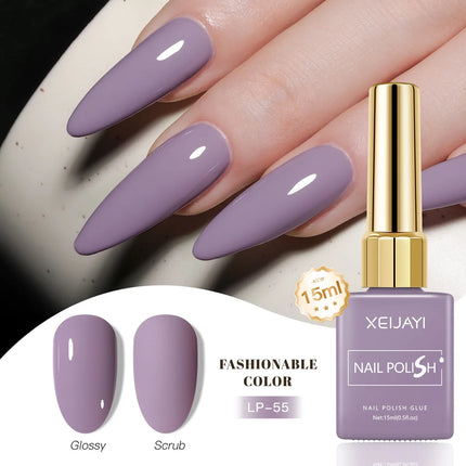 Colored Square Bottle Nail Varnish Gel 60 Colors Gloss Matte Ice-clear Nail Polish Fruit Green Nail Art Soak Off UV Gel Lacquer