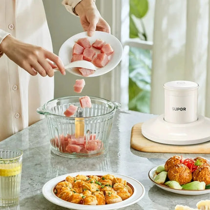 Supor Home Small Automatic Electric Meat Grinder Multifunctional Food Processor With Floating Cutter Mixer JRYC01-XF
