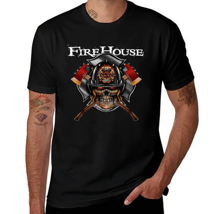 FireHouse is an American Rock Legend T-Shirt Vintage T-Shirts Blue Archive Summer Tops Funny T-Shirts Men