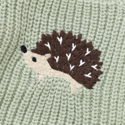 Newborn Baby Sweaters Pullovers Autumn Winter Hedgehog Knitted Infant Boy Girl Crew Neck Long Sleeve Jumpers Tops Children Coats