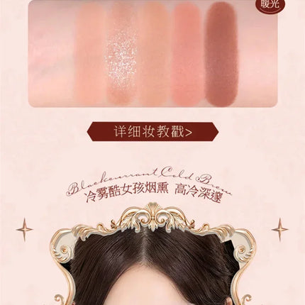 Flower Knows Series Shell Strawberry Angel Moonlight Mermaid Jewel Eyeshadow Palette 5 Colors Pearlescent Mashed Potatoes