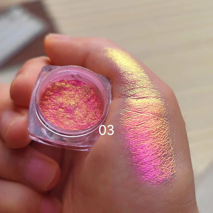 Colorful Chameleon Eyeshadow High Pigmented Multi Chrome Pigments Metallic Eye Shadow Pallete Eye Glitter Shiny Makeup Cosmetic