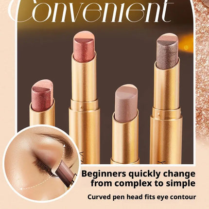 Glitter Eyeshadow Stick Three-Color Contouring Eyeshadow Makeup Eyeshadow Crayon Eyeshadow Pencil Eye Shimmer Stick For Women