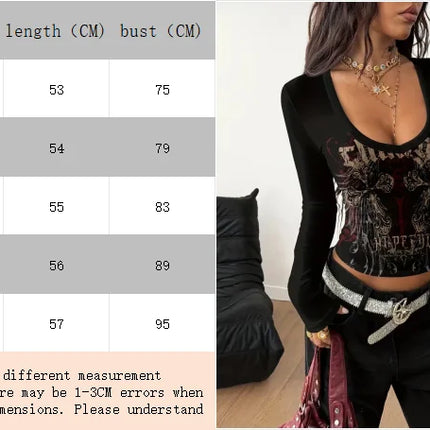 Women's Spring/Summer Retro Style Music Road Printed Long-Sleeve T-shirt