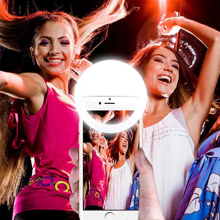 LED Light Ring USB Charging Phone Selfie Light Mini Circular Fill Light Clip With iPhone Samsung Xiaomi Mobile Phone Fill Light