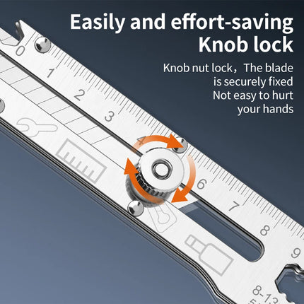 LUXIANZI 10 IN 1 Stainless steel Knife Retractable Waterproof Outdoor Camping Tool Multifunctional Utility Cutter Knife Blades