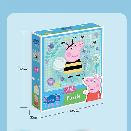 Peppa Pig Cartoon Puzzle 3-6 Year Old Children's Intelligence Building Block Toys Early Education George Plane Puzzle Gift
