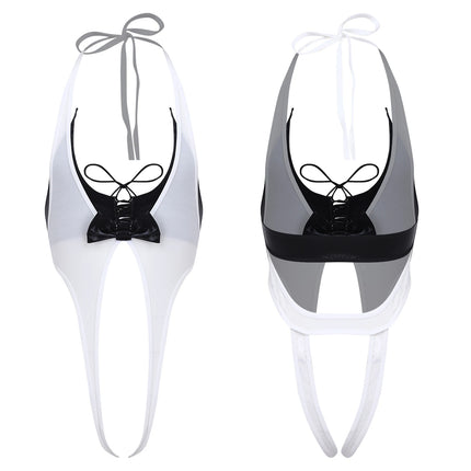 Men Sexy Open Crotch Cutout Sissy Bodysuit Male Cross-dressing Underwear Rave Party Nightclub Couple Games Lingerie Nightwear
