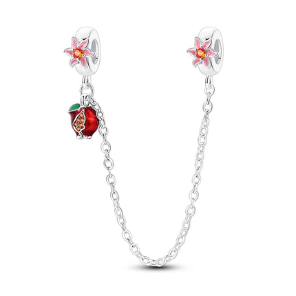 Charms Plata De Ley 925 Red Color Series Charm Red Elephant Animal Fruit Beads of Original Fits Women Anniversary Jewelry Charms