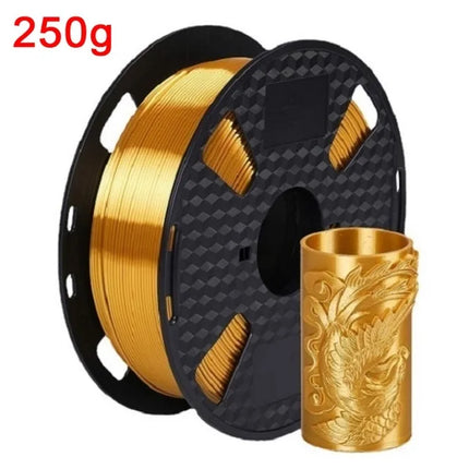 Silk Filament PLA 1.75mm 1kg/500g/250g 3D Printer Filament For Printing Toys Shiny Smooth PLA+ Gold Silver Red Blue High Speed