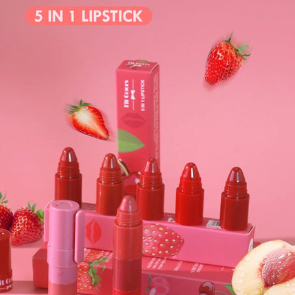4 in 1 Cute Matte Lipstick Crayon Kit Combo Purple Lip Tint Velvet Sexy Moisturizing Lipstick Pen Waterproof Lasting Lip Makeup