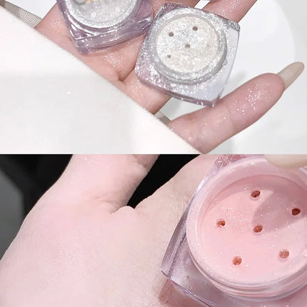 Shimmer Highlighter Powder Fine Sparkling Sequins Pearly Natural Pearlescent Highlight Face Body Brightening Contouring Makeup