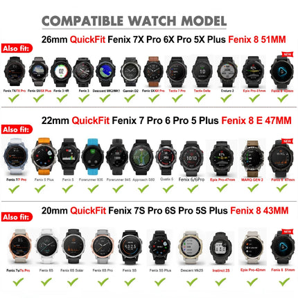 For Garmin Fenix 8 43mm 47mm 51mm Sports Original Silicone Wristband for Garmin Epix/Quatix7/Fenix 7X 6X 7S Pro/Descent Mk3 Band