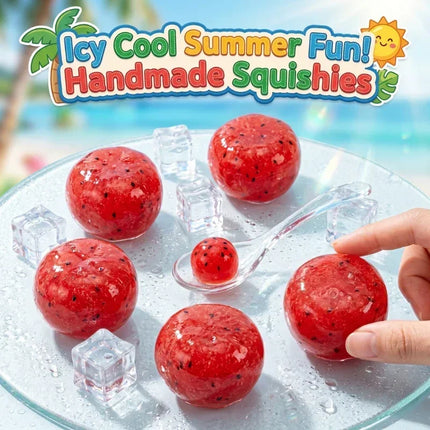 Handmade Watermelon Slushy Squishy Toy Stress Relief Squeeze Toy Soft Slow Rebound  Realistic Fruit Simulation Model Adult Gift