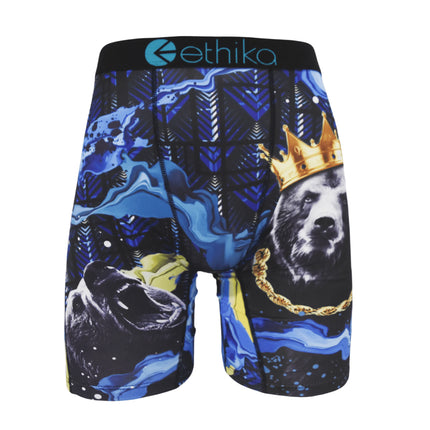 ETHIKA 1Pcs Men Underwear Boxers Breathable Mesh Crotch Man Underpants Plus Size L-3XL Mens Panties Printed Men's Boxers Briefs