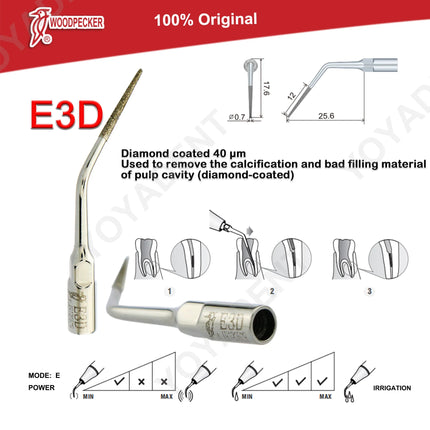 Woodpecker Tips DTE Dental Ultrasonic Endo Scaler Tips Scaling Tips Fit EMS UDS NSK SATELEC Scaler Handpiece Dentistry Tools