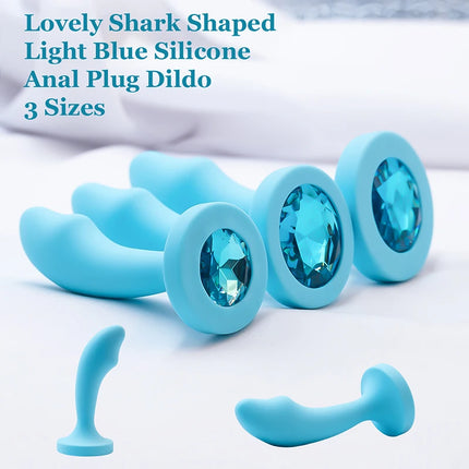 3 Sizes Butt Plug for Women Silicone Anal Plug Crystal Base Anal Toys Anal Trainer Anal Dildos Sex Toys For Women Men Adult Toys