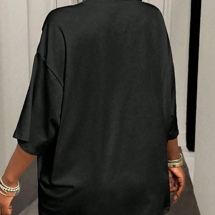 BamGleam Oversized T-shirt Loose Casual Hip-Hop Style Graphic Printed Women T-Shirt Summer Fashion Y2k Ladies Clothes Female Tee