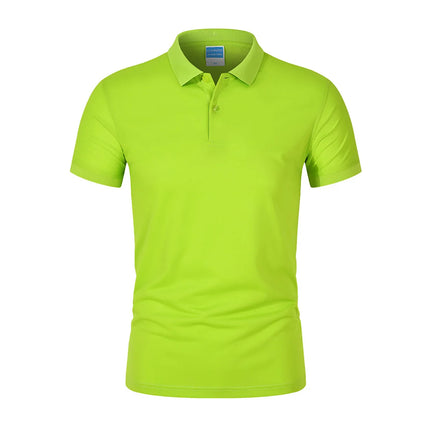 Men's POLO Shirt Solid Color Short Sleeved Top Spring Summer Team Workwear Customized Colors Choose From