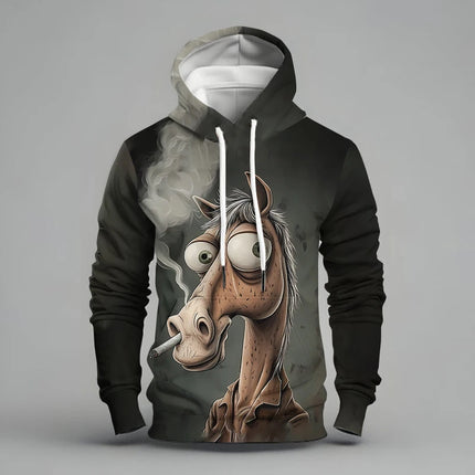 Funny Animal Pattern Hoodies 3D Print Men Women Hooded Sweatshirts Y2k Pullovers Tracksuit Male Top Clothing hoodies for man