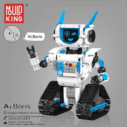 AI Boris RC Robot Building Block Assembly Model Voice Interactive Dialogue Intelligent Programmable Toy Gift For Boys
