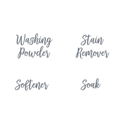 4Pcs Laundry Room Organisation Jar Bottle Label Vinyl Sticker Decals Washing Powders Stain Remover Labels Decal