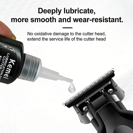 Kemei 55/30ml Professional Hair Clipper Lubricant Oil Blade Maintenance Lube Reduces Noise, Prevents Rust Extends Lifespan