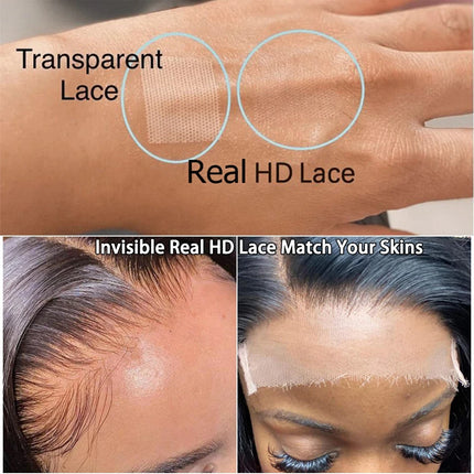 5x5 Deep Parting 100% Real HD Lace Closure Melt Skin 14-24 inch Straight Vietnamese Human Hair Pre Plucked HD Lace Frontal Only