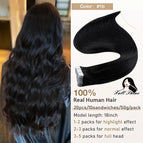 1B Off Black / China Mainland / 20 pcs|22 inches 55cm 50g