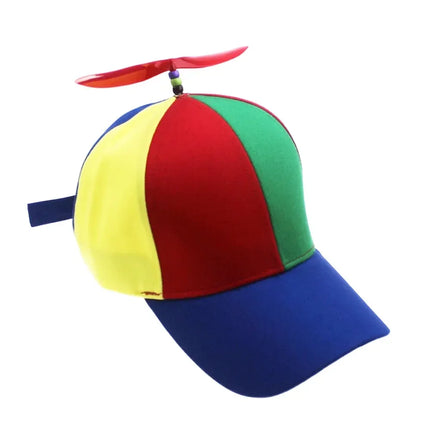 Bamboo Dragonfly Rainbow Sun Cap Funny Adventure Dad Hat Snapback Hat Helicopter Propeller Design for  Boys Girls Adult