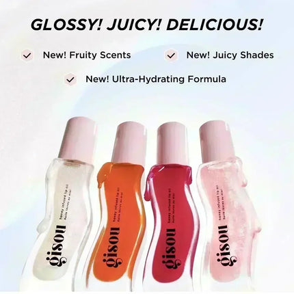 Gisou Original Moisturizing Watermelon Lip Oil Gloss Care Of The Lips Benetitnt For Lips Plumping Exfoliating Plumping Lip Balm