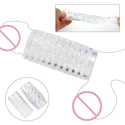 Penis Delay Training Masturbator Cup | Stamina Exerciser for Men | Reusable Silicone Adult Toy