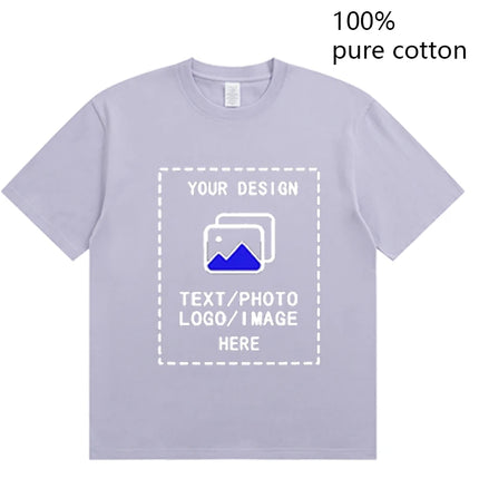 Custom-Made Men's T-Shirts Are Suitable for Team Gatherings, Gyms, and Sports Cotton Round-Neck Short-Sleeved Shirts