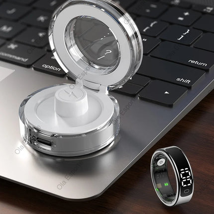 For Smart Ring Hd Screen Tiktok Control 5ATM Waterproof for  Smartring for Women Men Rings Heart Rate Monitor Newest Version R13