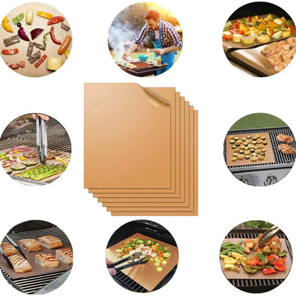 Baking Mat Sheet 40*60cm or 30*40cm Reusable Non-Stick Oil-Proof Baking Paper Heat-Resistant Oven Liner Sheet BBQ Pad 1/5/10 Pcs