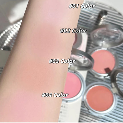 Single Matte Blusher Palette Blush Cream Contour Makeup Face Blusher Natural Cheek Tint Brighten Waterproof Peach Blush Cosmetic