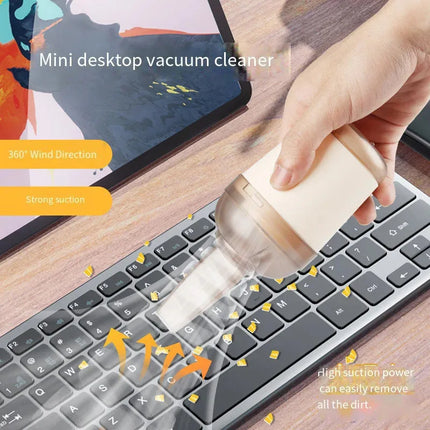 Desktop Vacuum Cleaner Powerful Rubber Slag Suction Yellow Duck Handheld Cleaner Mini Vacuum Cleaner for Children and Students