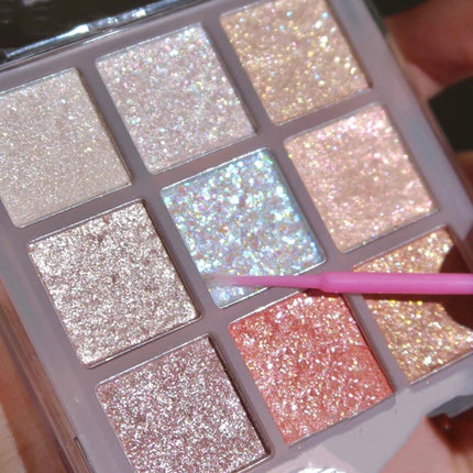 1Pc Pearlescent Eyeshadow Palette Sparkling Sequin Earth Blue Purple Shimmer Highlight Metallic Eye Shadow Glitter Eye Pigments