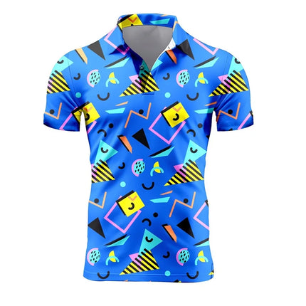 Men's Retro Short Sleeve Polo Shirts 3D Full Print Flower T-Shirts for Men Summer Casual Oversized Tee Shirt Tops Blusa Masculina
