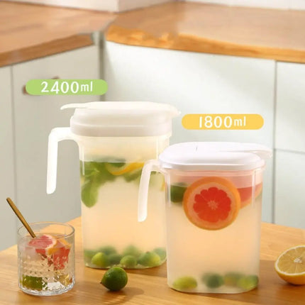 1800/2400ml Cold Kettle Teapot Plastic with Filter Water Jug Large Capacity High Temperature Resistance Fruit Tea Bucket Summer