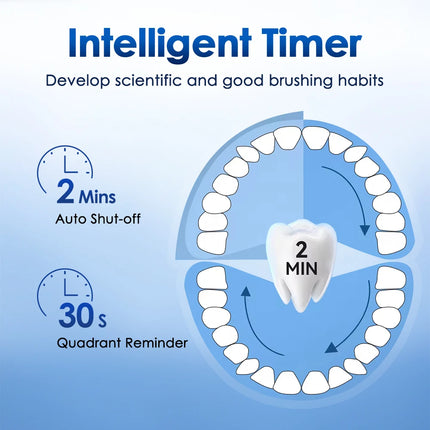 Rotating Electric Toothbrush, 5 Cleaning Modes Timer Clean Teeth Whitening, USB Rechargeable Toothbrush with Replaced Heads