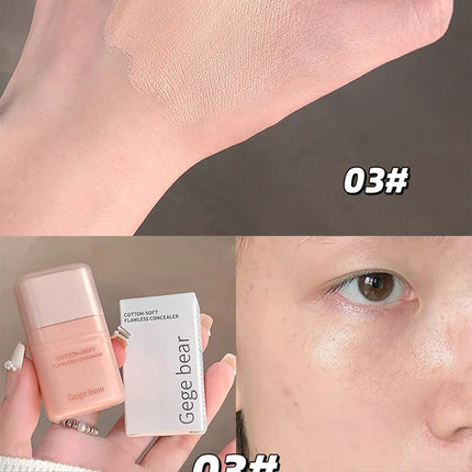 Moisturizing Natural Concealer Cream Covers Acne Marks Dark Circles Beige Tone Matte Brighten Face Gege Bear Concealer Makeup