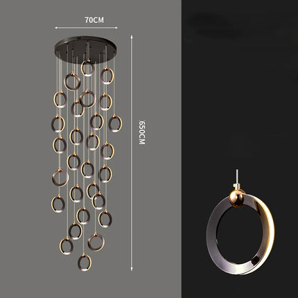 Modern home decoration crystal chandelier, stair Pendant lamp, living room Pendant lights, interior lighting