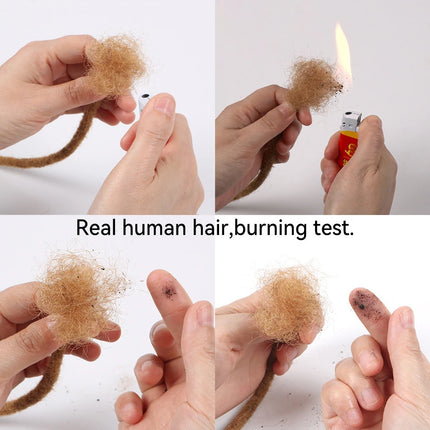 Dreadlocks Extensions Human Hair #27 Color 0.4 0.6 cm Handmade Crochet Braid Loc Extensions Dread Extension Dreadlocks 6-24 Inch