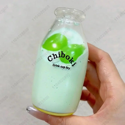 Stress Ball Handmade Milk Beverage Drink Bottle Ball Squishy Mochi Toy Squeeze Ball Stress Relieve Hand Relax Toy Gift
